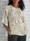 Elvira | Blus Med Blomsterbroderi