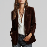 Beata | Blazer Med Mocka-Struktur
