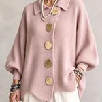 Isadora | Oversized Kofta Med Stora Knappar