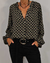 Diana - Klassisk blus med V-ringning