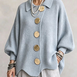 Isadora | Oversized Kofta Med Stora Knappar
