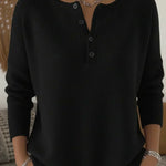 Helena™ | Sweter z Dekoltem Henley