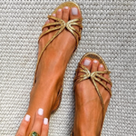 Ginevra | Sandaler med guldfinish