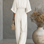 Élise | Jumpsuit med knytband i midjan