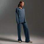 Sanna | Set Med Polokrage Och Vida Byxor