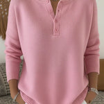 Helena™ | Sweter z Dekoltem Henley