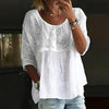 Agata - Blus med blommigt patchwork