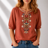 Serafina | Blus med blomsterbroderi