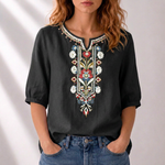 Serafina | Blus med blomsterbroderi