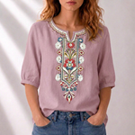 Serafina | Blus med blomsterbroderi