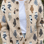 Mimmi | Cardigan Med Kattmönster