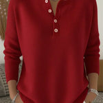 Helena™ | Sweter z Dekoltem Henley