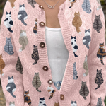 Mimmi | Cardigan Med Kattmönster