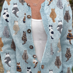 Mimmi | Cardigan Med Kattmönster