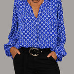 Diana - Klassisk blus med V-ringning