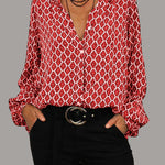 Diana - Klassisk blus med V-ringning