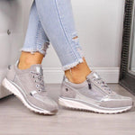 Camilla | Sneakers Med Dragkedja Och Glittrig Ytah
