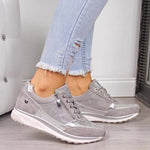 Camilla | Sneakers Med Dragkedja Och Glittrig Ytah
